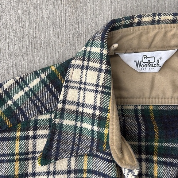 Vintage Woolrich Men's wool Plaid Flannel Shacket Medium - Picture 4 of 5